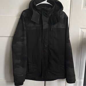 Hollister Black Camouflage Raincoat